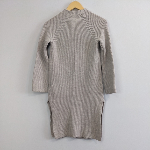 Wilfred Vartan 100% Wool Long Open Front Cardigan XS Light Grey - Picture 6 of 13